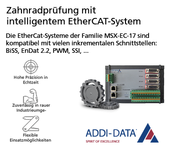 Addi-Data -Zahnradprüfung mit intelligentem EtherCAT-System